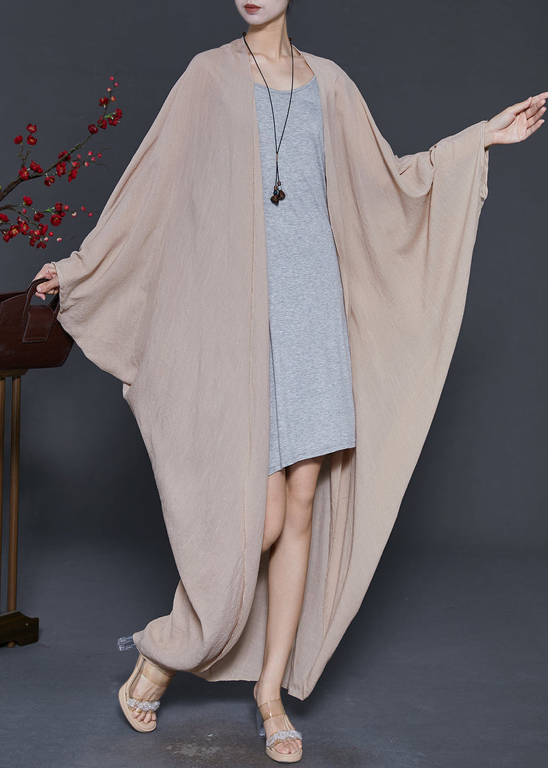 Italian Khaki Oversized Cotton Upf 50+ Cardigans Spring