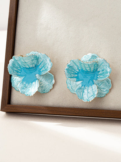 Flower Shape Geometric Earrings Accessories