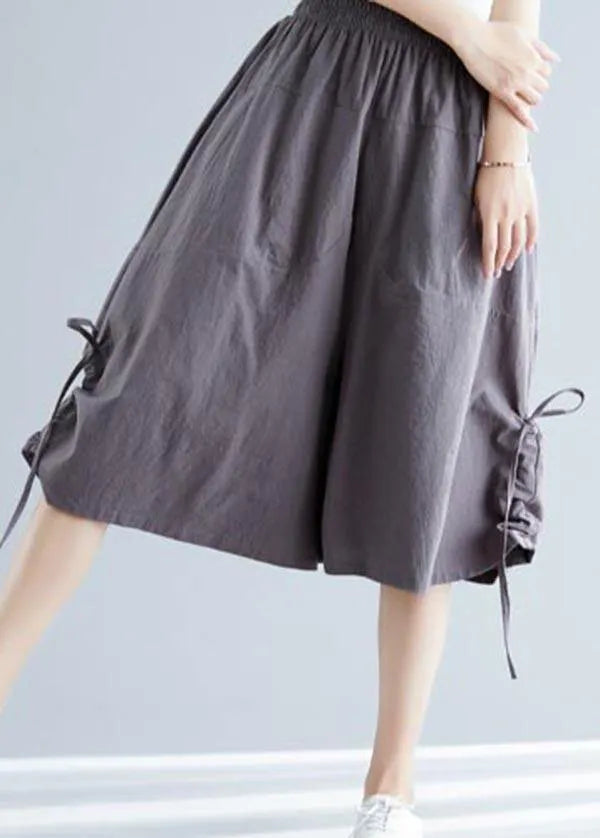 Comfy White Wide Leg Cotton Linen Pants Summer