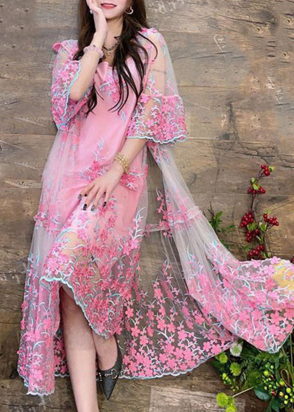 Yellow Hooded Embroideried Patchwork Tulle Two Pieces Set Summer