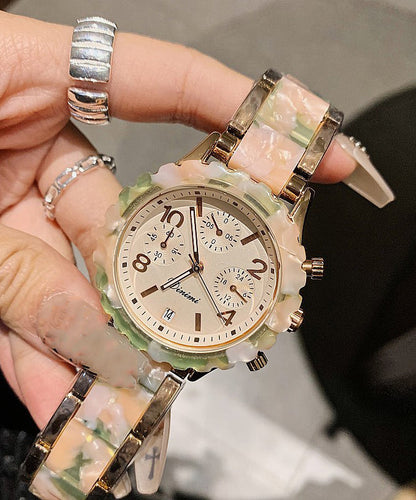 Boutique Colorblock Sapphire Crystal Patchwork Watch