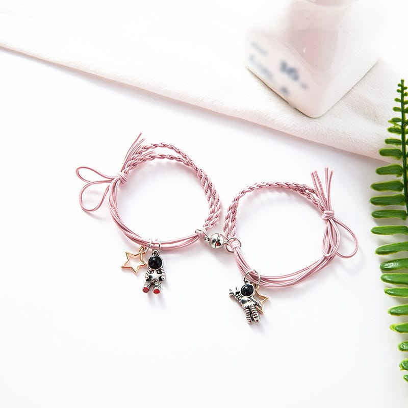 Natural Stone Couple Bracelet Crystal Set (2 Pieces)