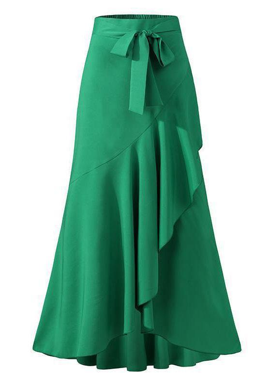 Belt Wrap Hip Fishtail Skirt High Waist Irregular Half Length Skirt