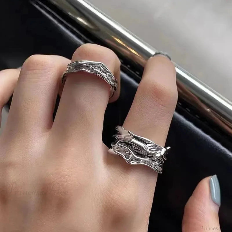 Rebellious Dark Bat Wing Ring