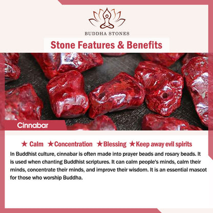 Buddha Stones Natural Cinnabar Om Mani Padme Hum Rotatable Scripture Yin Yang Pattern Blessing Necklace String Pendant