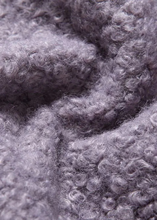 Purple Peterpan Collar Patchwork Lace Fall Woolen Coat