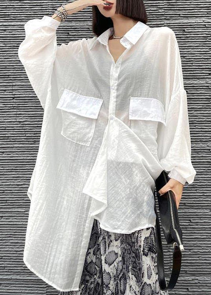 White Pockets Upf 50+ Coat Jacket Shirt Tops Summer