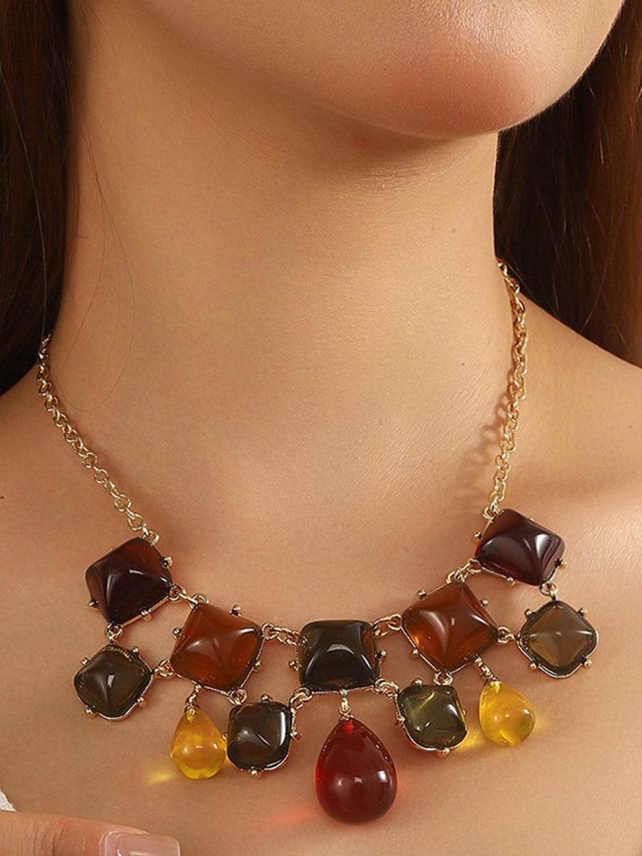 Geometric Rhine Stones Necklaces Accessories