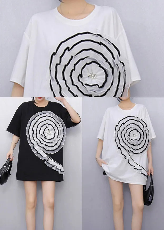 White Ruffled Decorated Cotton Tanks Summer