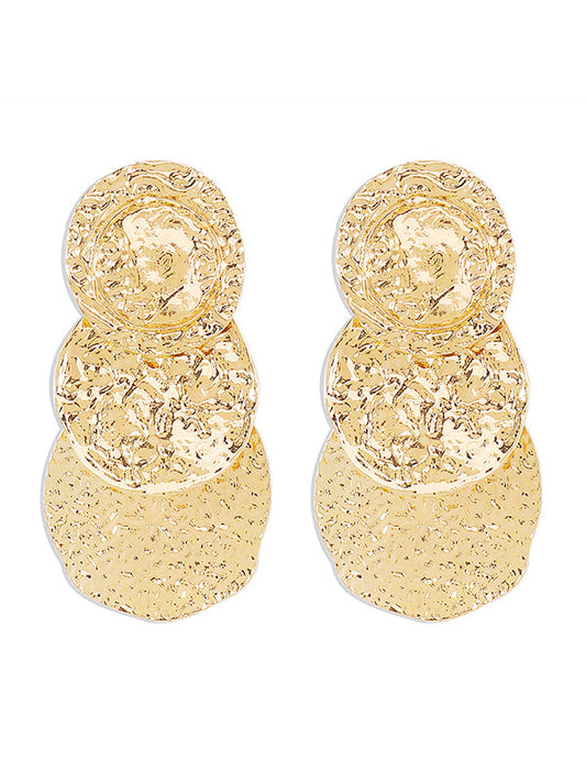 Geometric Pleated Color Earrings Accessories