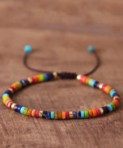 Stylish Blue Handmade Weaving Turquoise Beading Charm Bracelet