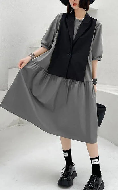 Diy Grey Cotton Summer Vacation Dresses