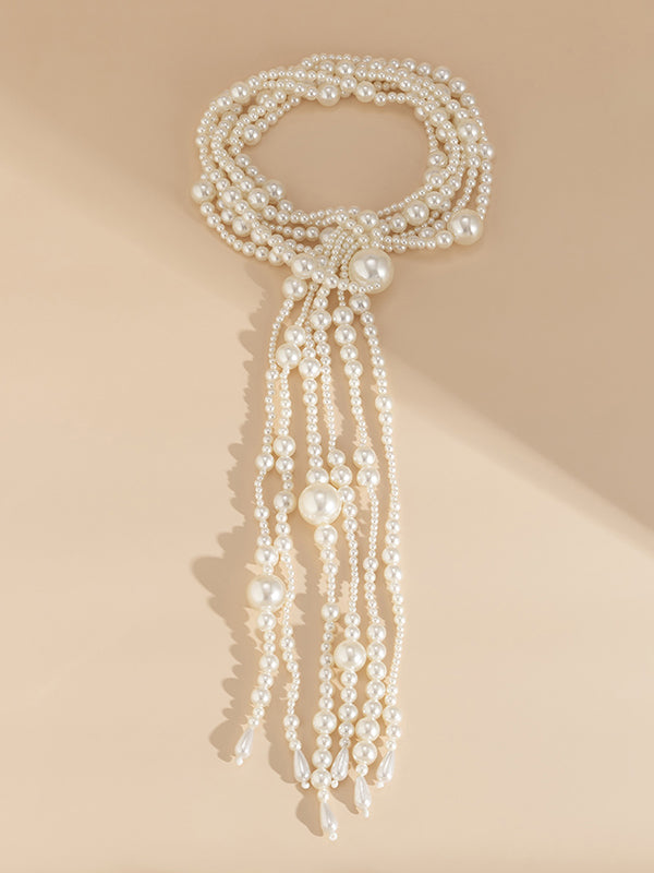 Beaded Color Tasseled Dainty Necklace Necklaces Accessories