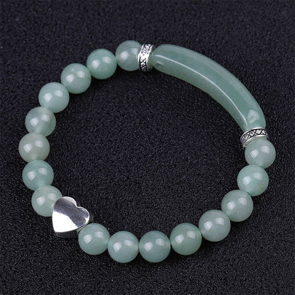 Buddha Stones Natural Crystal Beads Heart Bracelet