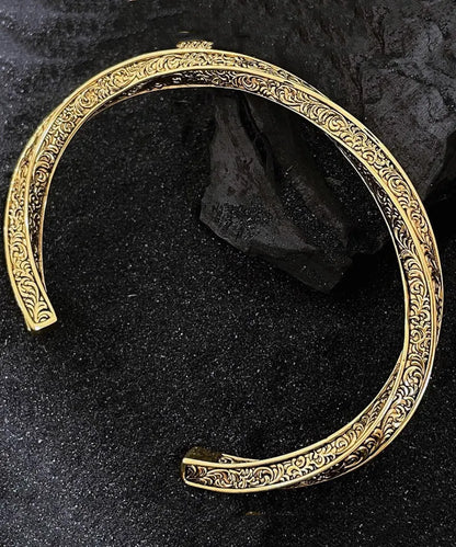 Gold Antique Gold Bangles Two Piece Set