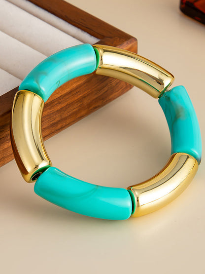 Contrast Color Geometric Bracelet Accessories