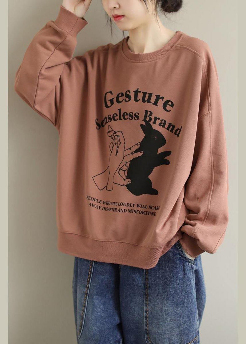 Italian Brown Blouses for O Neck Spring Blouses