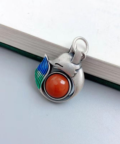 Handmade Patchwork Animal Silver Pendant Necklace