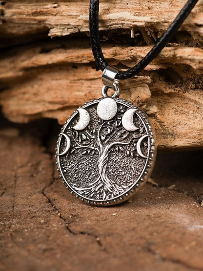 Moon Phase Tree of Life Necklace