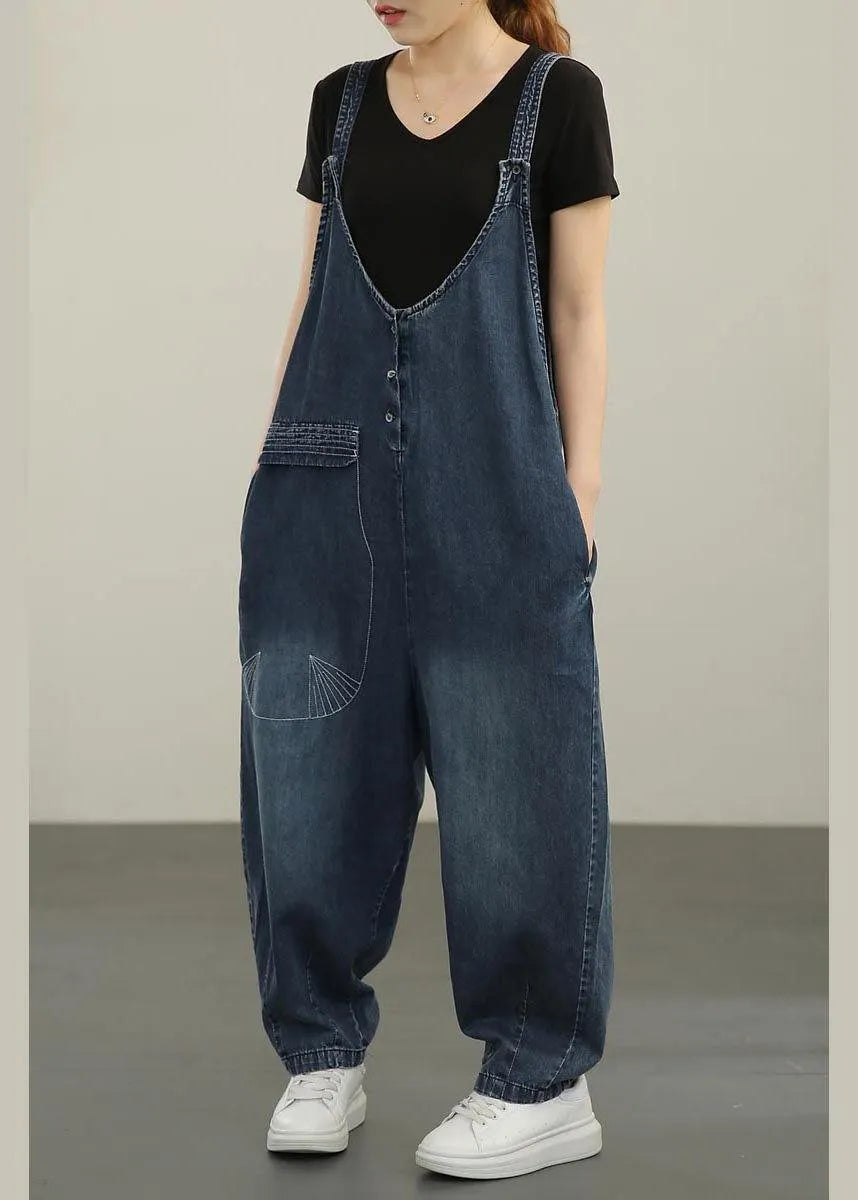 Summer New Washed and Polished White Jumpsuit
