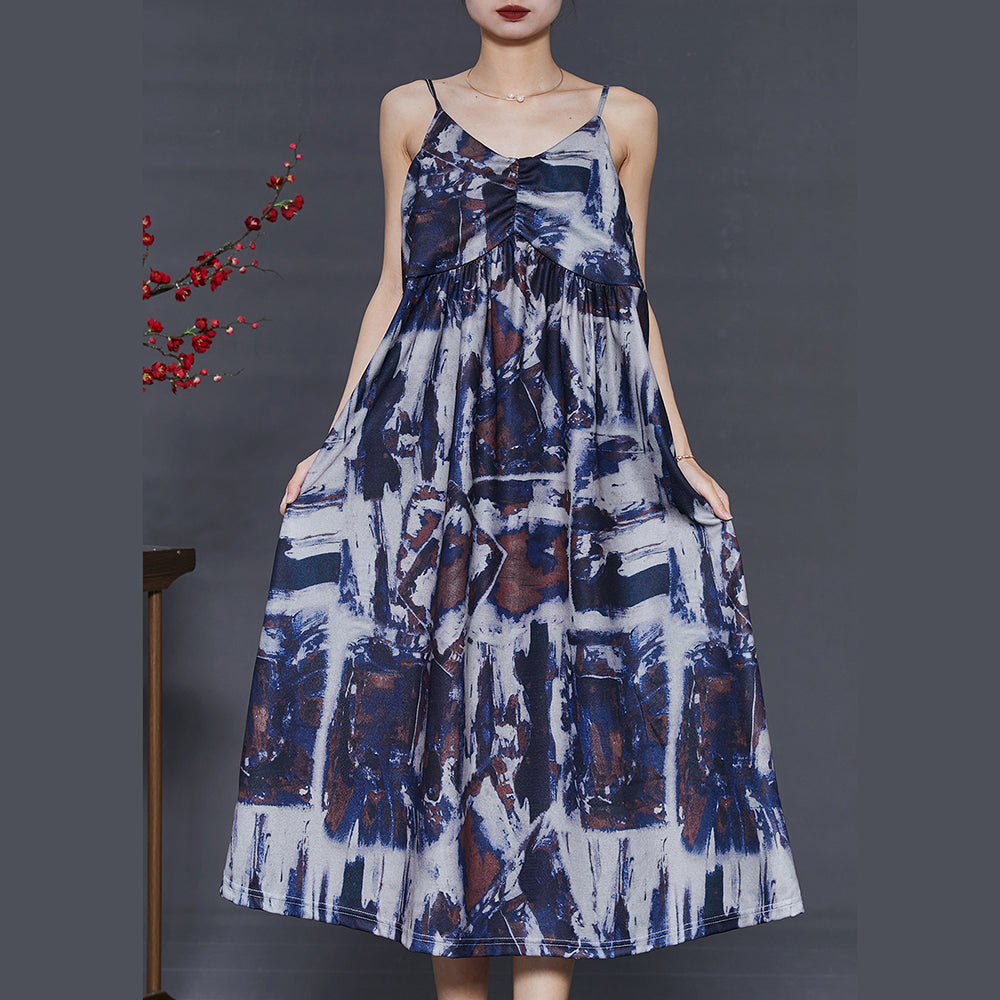 Original Design Print Silm Fit Spaghetti Strap Dress Summer