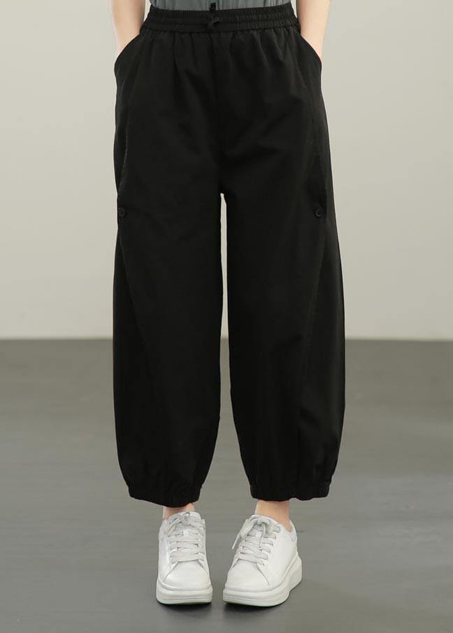 Diy Black ,pockets Cargo Summer Cotton Pants