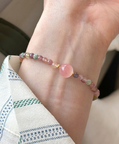 Rainbow Hand Woven Beading Chain Bracelet