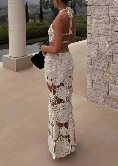Hanging Neck Backless Dress Summer
