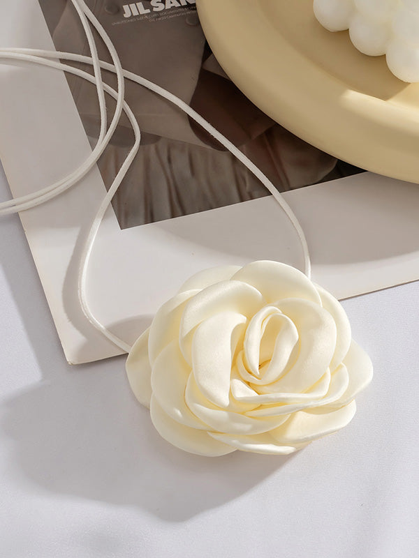 Flower Shape Lace-up Dainty Necklace Necklaces Accessories