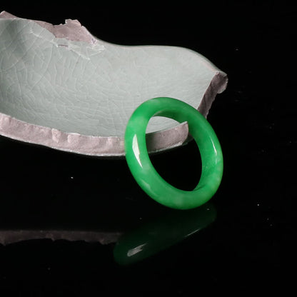 Buddha Stones Jade Abundance Luck Ring
