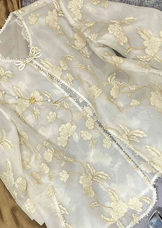 Chinese Style Embroideried Tops and Skirts Two Pieces Set Summer