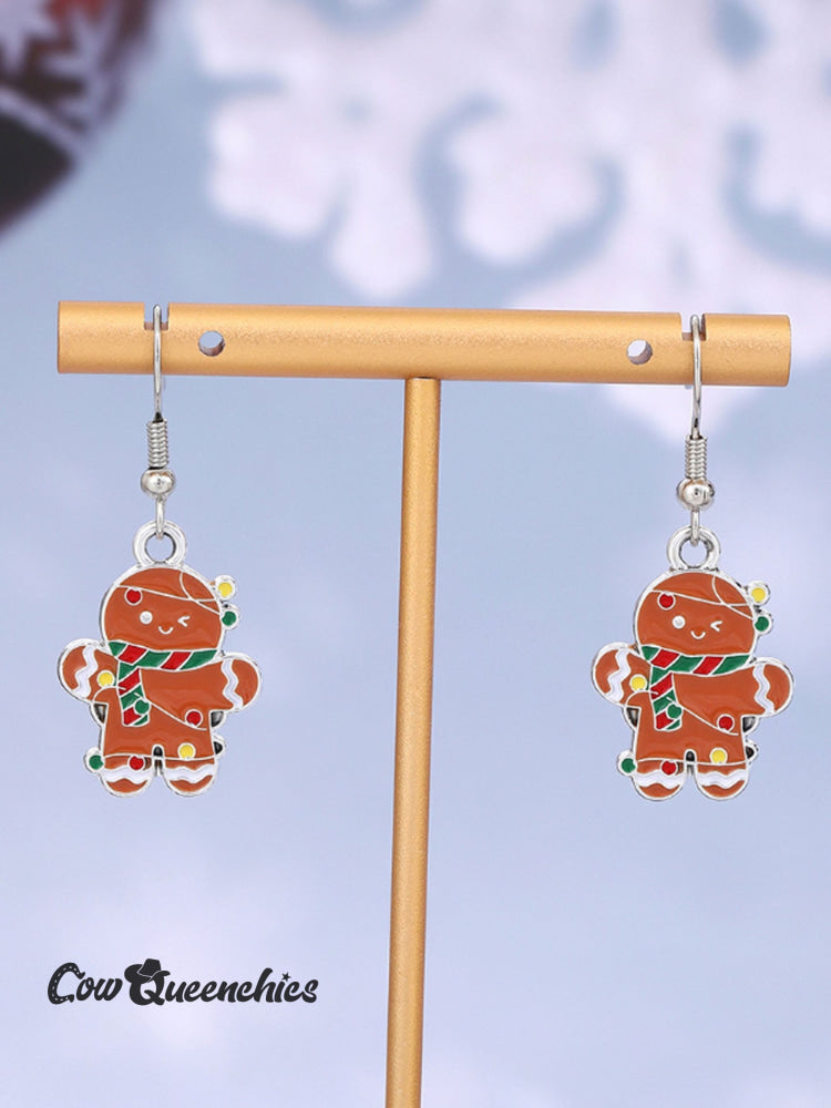 Christmas Gingerbread Man Earrings