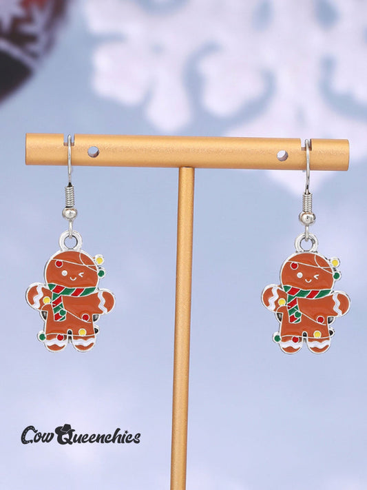 Christmas Gingerbread Man Earrings