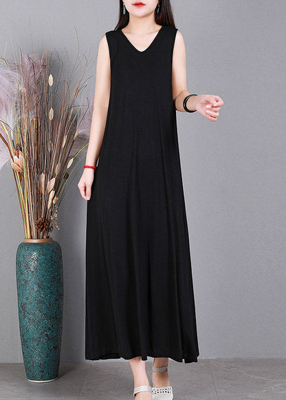 Black V Neck Cotton Cardigans and Dress Two Pieces Set Long Sleeve