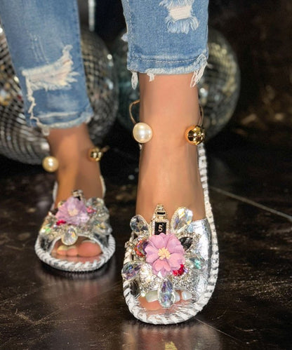 Silver Zircon Splicing Best Sandals for Walking