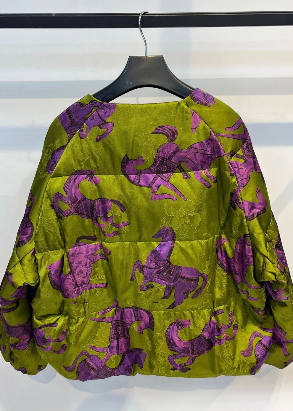 Green Print Patchwork Mink Velvet Duck Down Puffers Jackets Winter