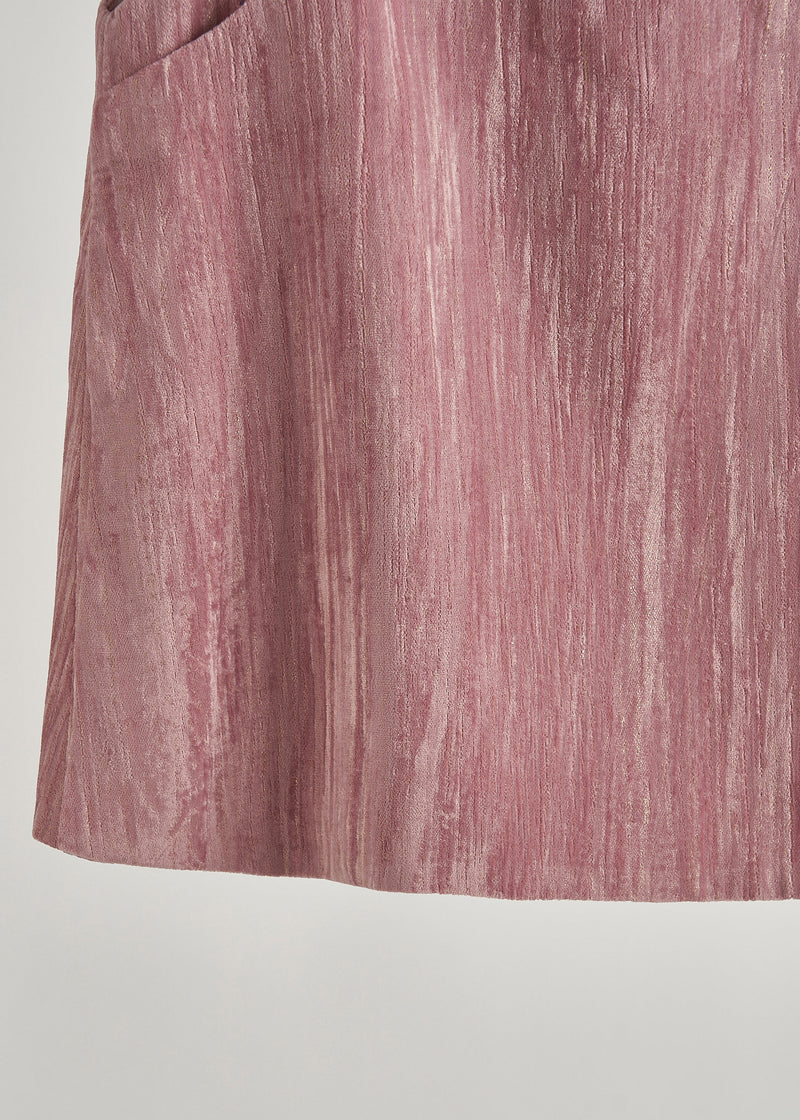Unique Rose Decorated Silk Velour Vests Fall