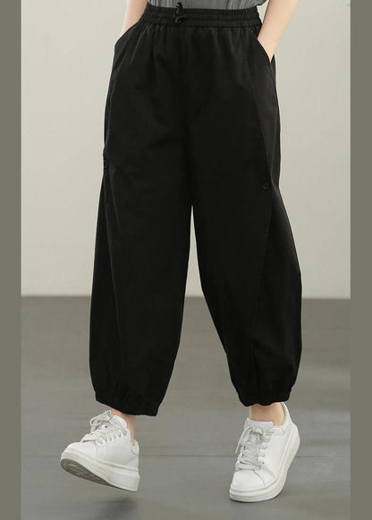 Diy Black ,pockets Cargo Summer Cotton Pants