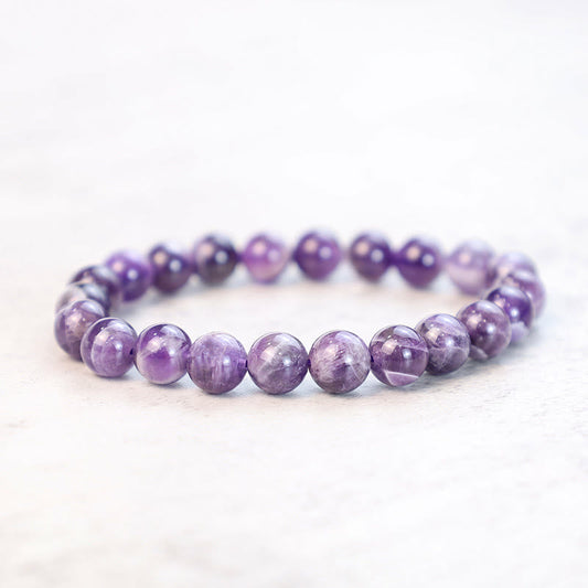 8mm Amethyst Healing Bracelet for Emotional Balance