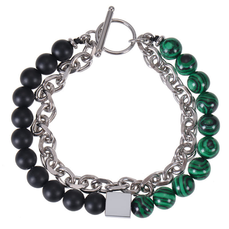 8mm Colorful Tiger Eye Double Wrap Protection Bracelet
