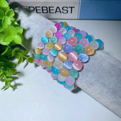 8mm Multi-color Selenite Spiritual Healing Bracelet
