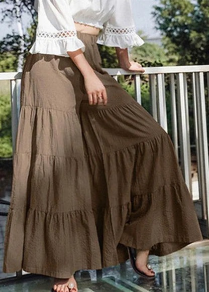 Flare Swing Wide Leg Pants High Waist Culottes Skirt