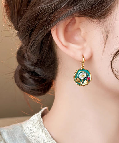 Gold Sterling Silver Overgild Drop Earrings