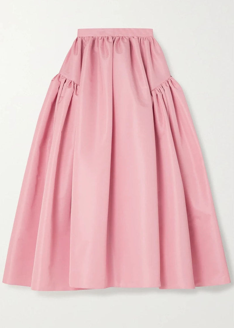 Pink Pleated Skirt Spring