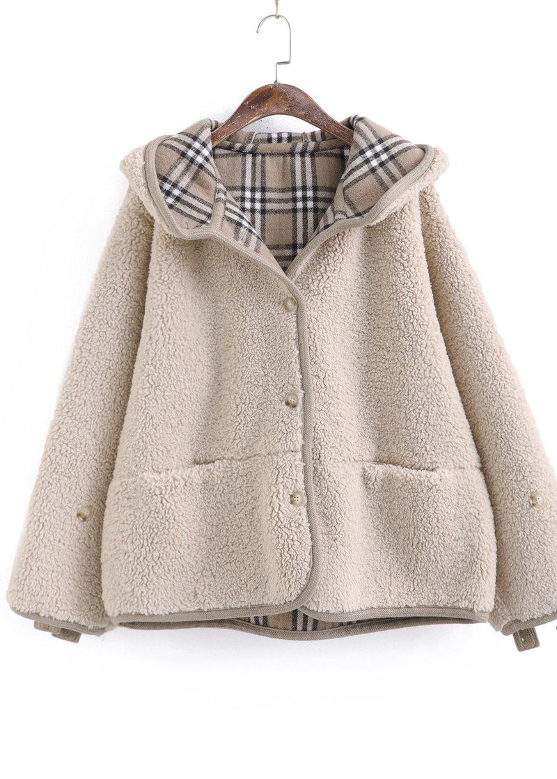 Diy Hooded Pockets Fine Maxi Coat Khaki Outwear