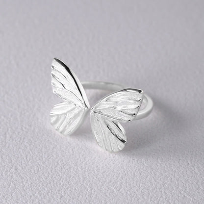 925 Sterling Silver Butterfly Love Freedom Spiritual Ring