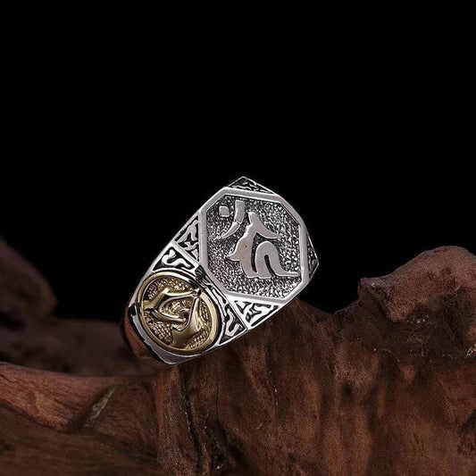 925 Sterling Silver Sanskrit Protection Spiritual Ring Adjustable