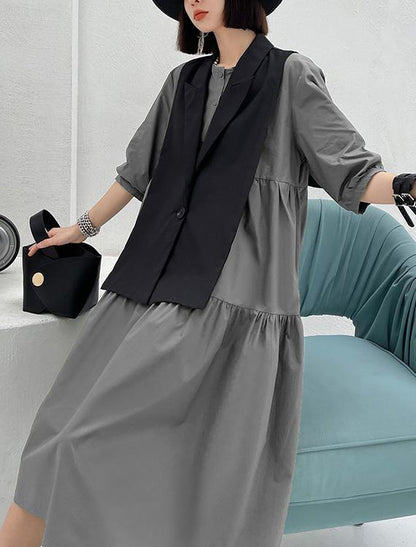 Diy Grey Cotton Summer Vacation Dresses