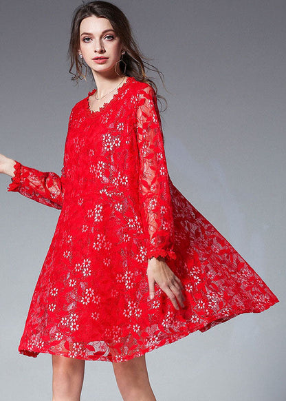 Fall Lace Dress Clothing
