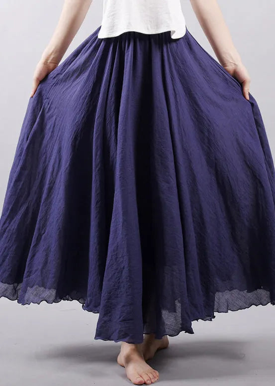 New Beige High Waist Cotton Skirt Summer